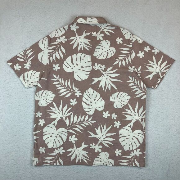 New NWT Mens Folk Kingston Knit Short Sleeve Button Down Floral Shirt Size Large - Picture 2 of 5